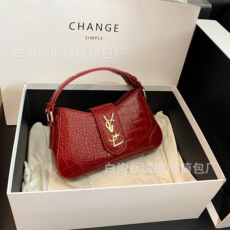 Texted Stone Pattern Underarm Bag 2023 New Fashion Simple Women'S Bag Elegant Shoulder Crossbody Bag Bags - Image 3