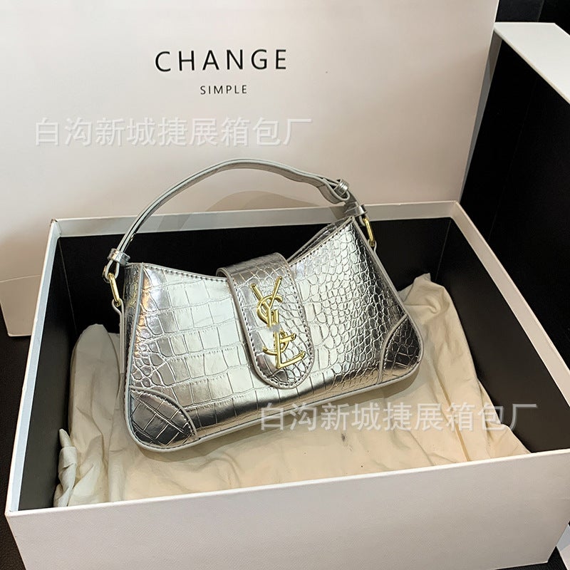 Texted Stone Pattern Underarm Bag 2023 New Fashion Simple Women'S Bag Elegant Shoulder Crossbody Bag Bags - Image 4