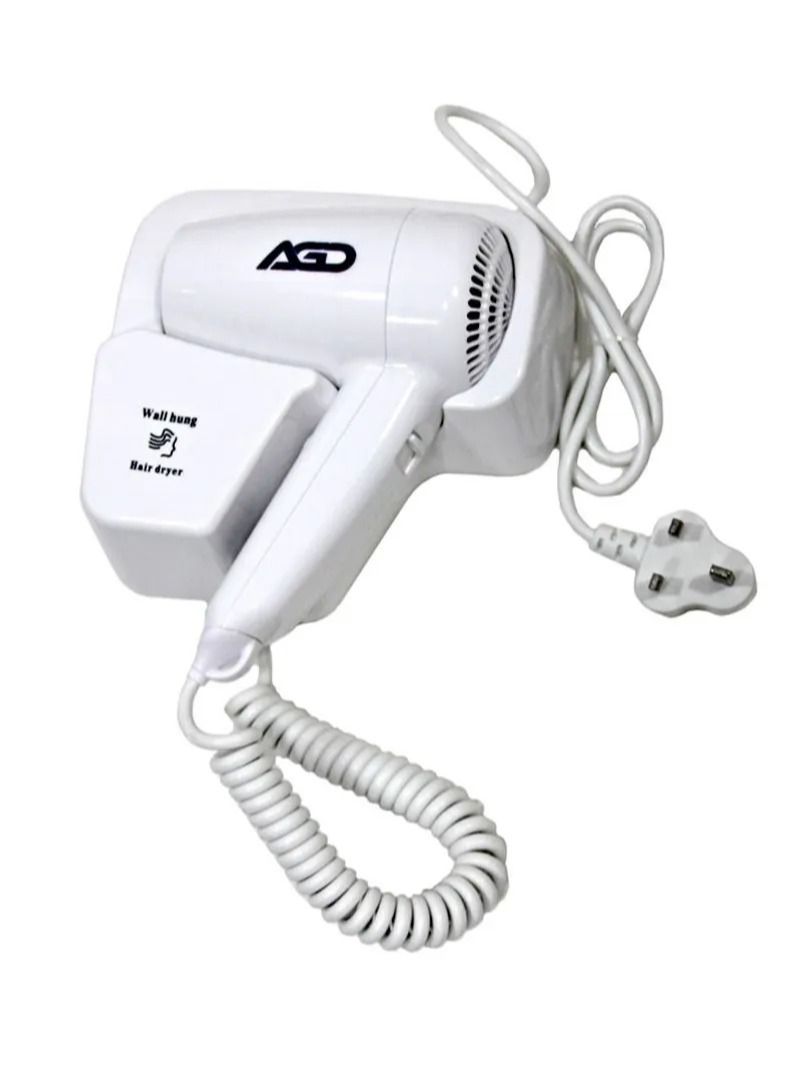 AGD 1300W Hair Dryer With Wall Hanging Mount - Image 1