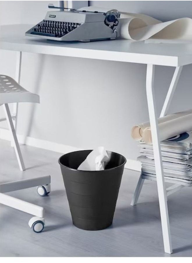 Ikea - Black hardened plastic waste bin - Image 1
