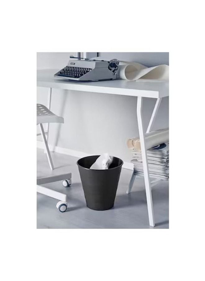 Ikea - Black hardened plastic waste bin - Image 1