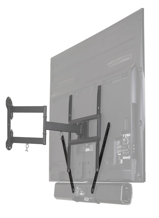 Mount-It! Soundbar Bracket Universal Sound Bar TV Mount For Mounting Above or Under TV, Fits Sonos, Samsung, Sony, Vizio, Adjustable Arm Fits 23 to 65 Inch TVs, 33 Lbs Weight Capacity Black - Image 3
