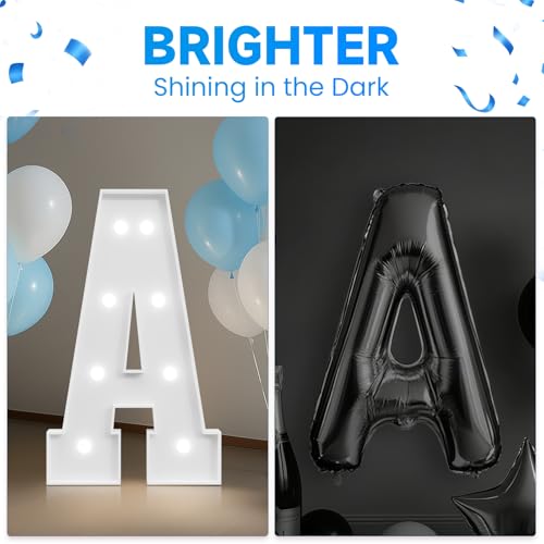 Tongjoy 2.3FT Baby Marquee Letters, Baby Letters for Baby Shower for Girl Boy, Large Light Up Sign for Backdrop, Gender Reveal Party Decorations Supplies (White) - Image 4