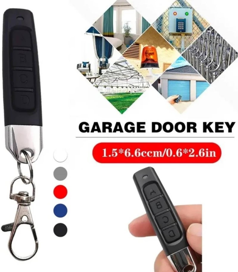 433MHz Auto Copy Remote Control Electric Garage Door Opener Controller Duplicator Clone Cloning Code 4 Keys Transmitter (Black) - Image 5