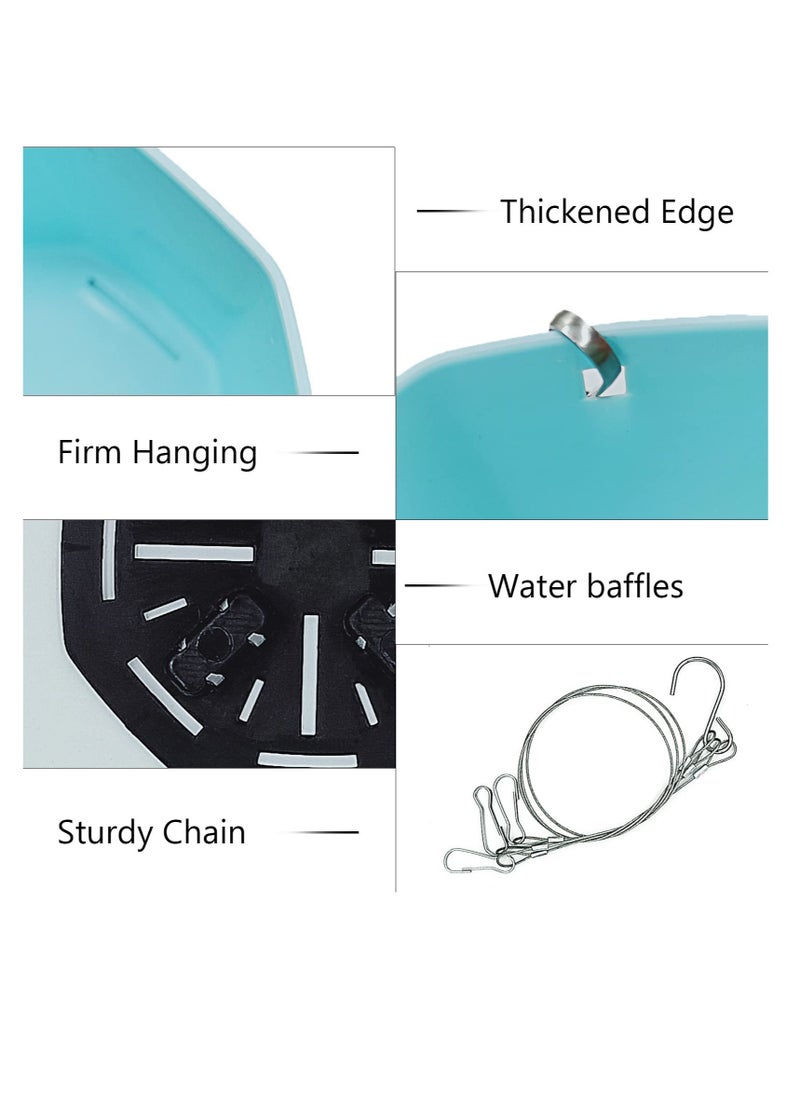 Hanging Planter Pot, 6 Pcs 15cm Plastic Hanging Basket Flower Pot Plant Holder, with 36cm Chain Hooks, for Indoor Outdoor Garden House Porch Decor (6 Colours)
