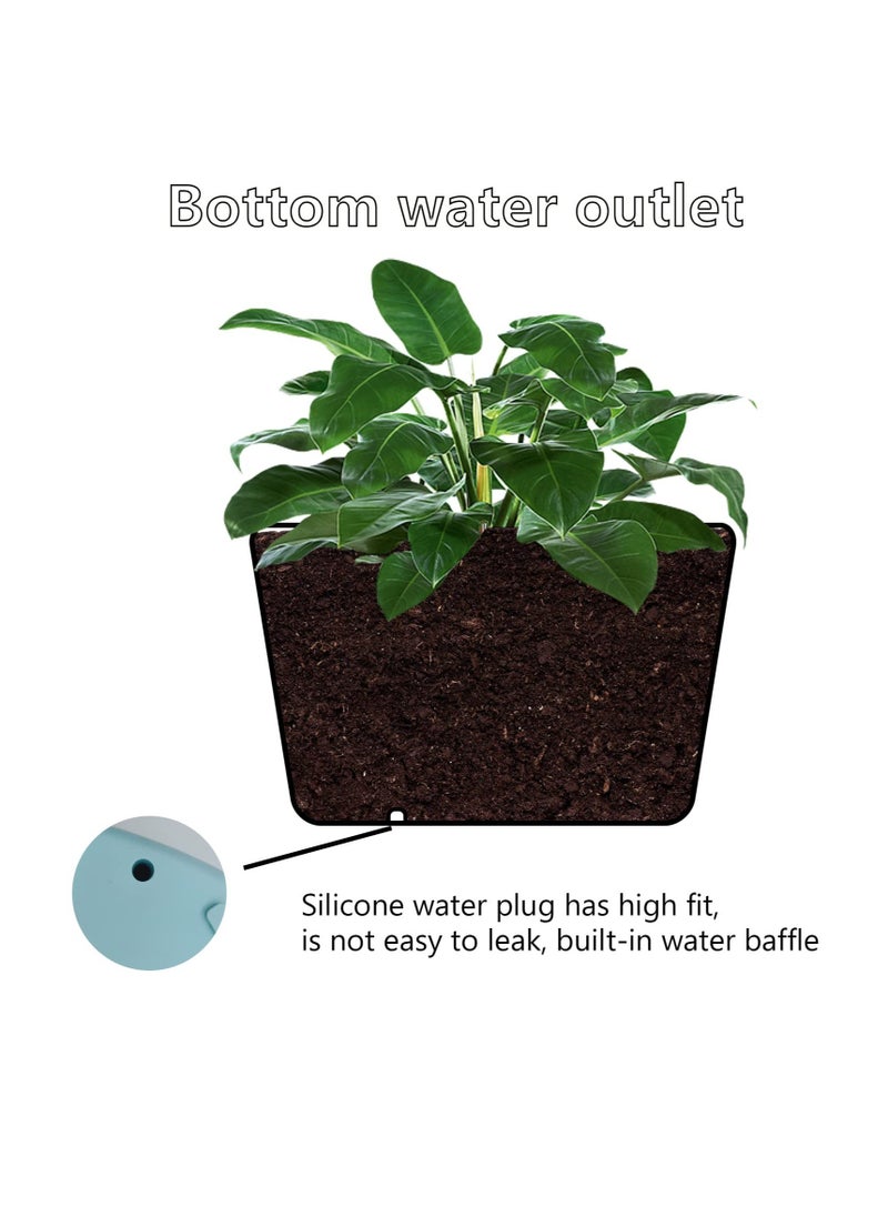 Hanging Planter Pot, 6 Pcs 15cm Plastic Hanging Basket Flower Pot Plant Holder, with 36cm Chain Hooks, for Indoor Outdoor Garden House Porch Decor (6 Colours)
