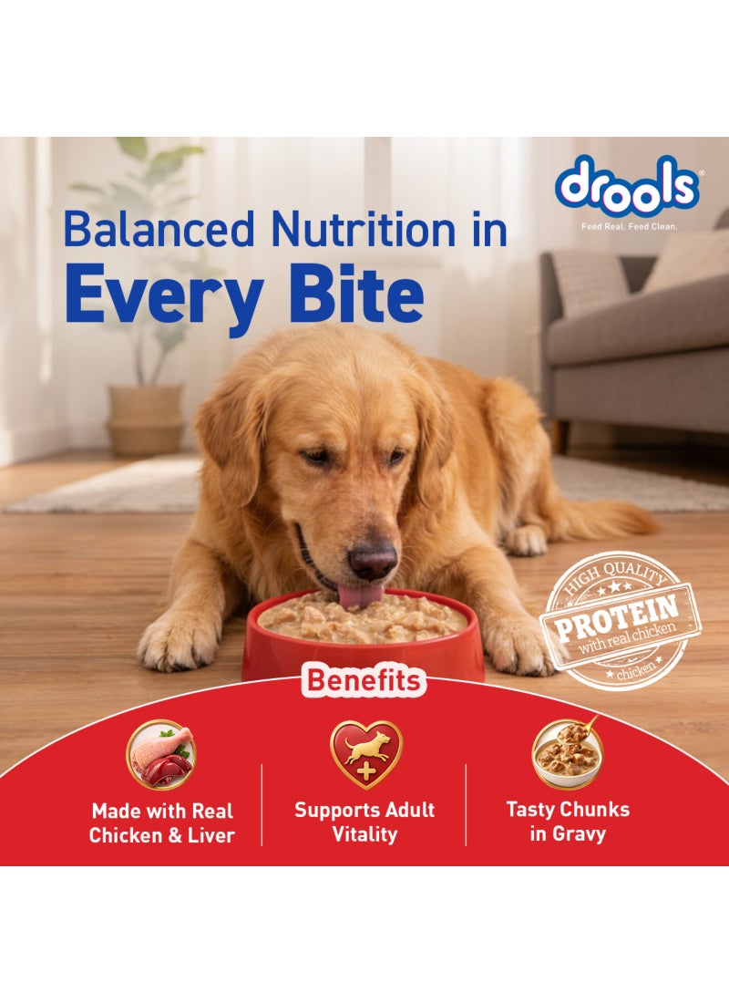 Drools Dog Chicken & Chicken Liver Chunks Gravy  Wet Food - Image 4