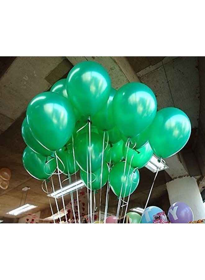 تريشرا بالونات TRISHRA Party Products عالية الدقة ذات اللمسة المعدنية لتزيين حفلات أعياد الميلاد/الذكرى السنوية، عبوة من 25 بالونًا باللون الأسود والأخضر والأبيض - Image 1