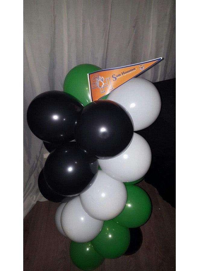 تريشرا بالونات TRISHRA Party Products عالية الدقة ذات اللمسة المعدنية لتزيين حفلات أعياد الميلاد/الذكرى السنوية، عبوة من 25 بالونًا باللون الأسود والأخضر والأبيض - Image 5