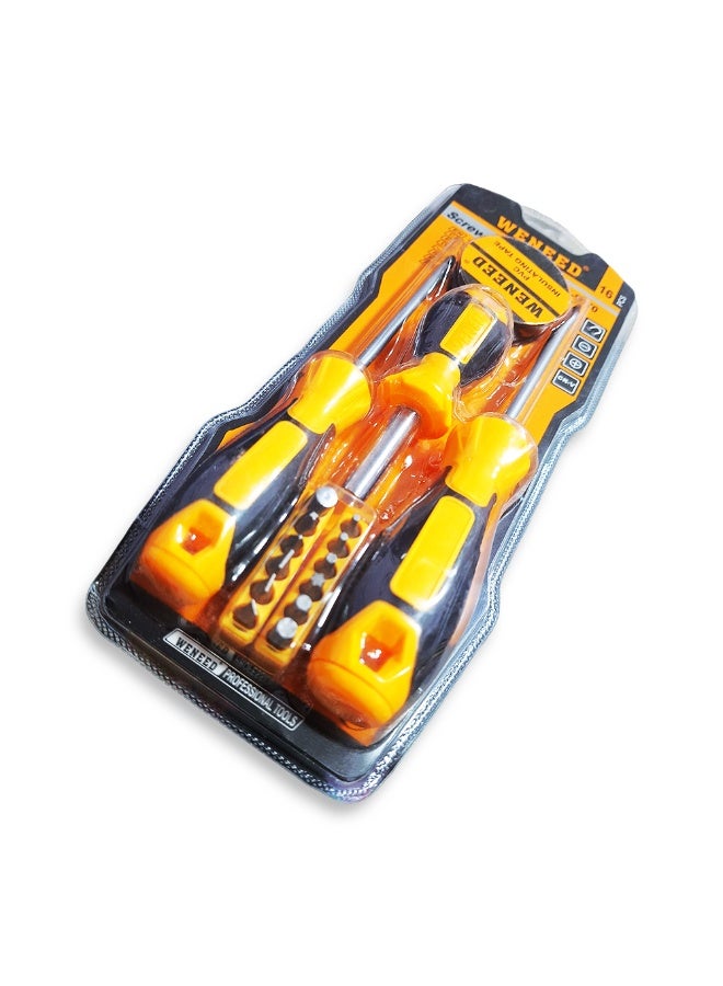 16 in 1 Screwdriver Set, Professional High Quality Tool Kit with Insulated Handles, Ideal for Home Repairs, Electrical Maintenance, and Furniture Assembly, Includes PVC Electrical Tape - Image 2