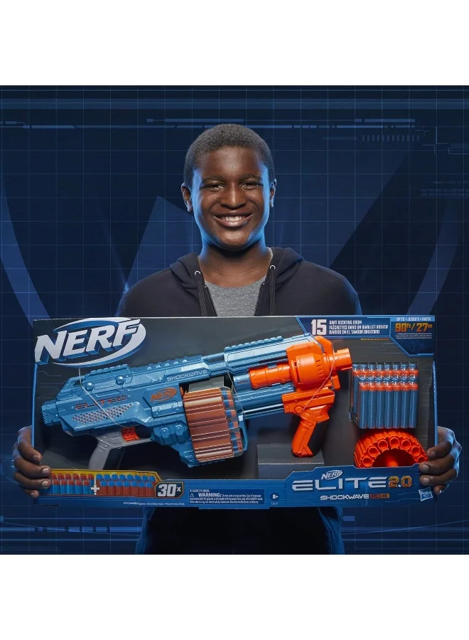 NERF Nerf Elite 2.0 Shockwave RD-15 Dart Blaster 30.4X67.3X7.9cm