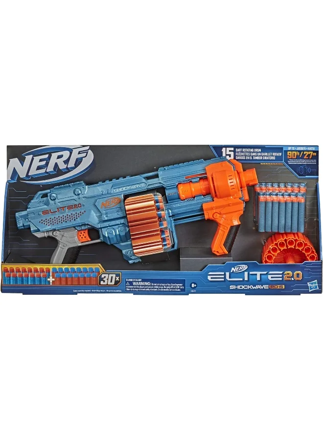 NERF Nerf Elite 2.0 Shockwave RD-15 Dart Blaster 30.4X67.3X7.9cm