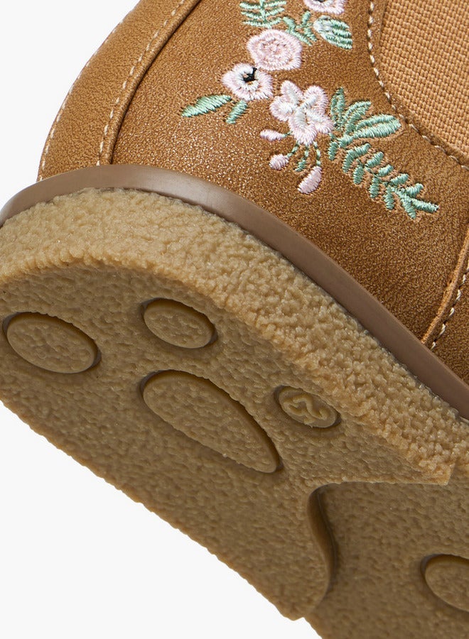 JUNIORS Embroidered Ankle Boots with Zip Closure - Image 5