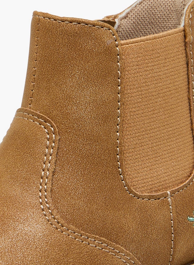 JUNIORS Embroidered Ankle Boots with Zip Closure - Image 4