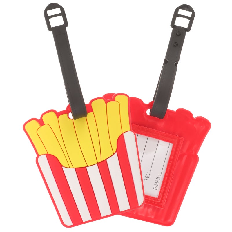 2pcs French Fries Luggage Tags Women Suitcase Tags ID Identifier Luggage Tags - Image 1