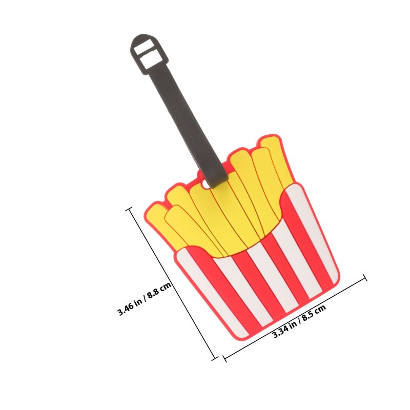 2pcs French Fries Luggage Tags Women Suitcase Tags ID Identifier Luggage Tags - Image 2
