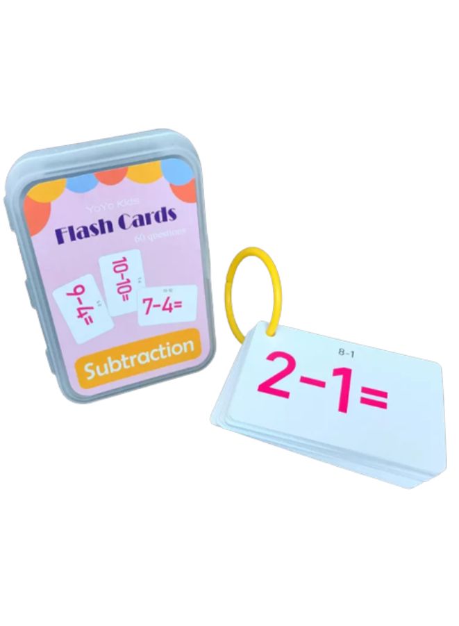 4 Sets Educational Flash Cards Pocket Card Preschool Teaching Cards for kids, Mathematics - Image 3
