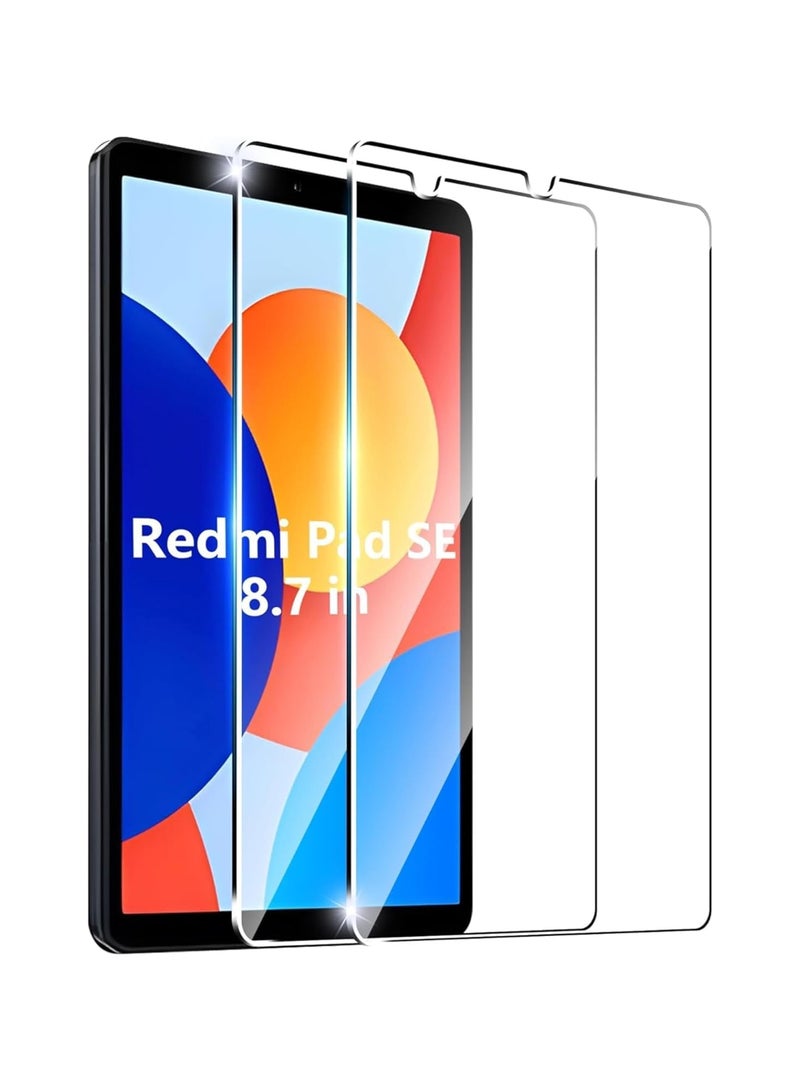 Muzz Tempered Glass for Xiaomi Redmi Pad SE 8.7 2024 Screen Protectors [No Bubbles] 9H Hardness Scratch Resistant Protector Tempered Glass Film For Xiaomi Redmi Pad SE 8.7" Transparent (2Pack) - Image 1