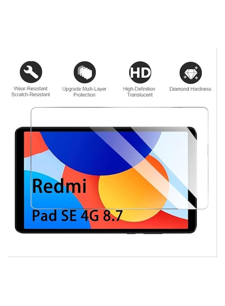 Muzz Tempered Glass for Xiaomi Redmi Pad SE 8.7 2024 Screen Protectors [No Bubbles] 9H Hardness Scratch Resistant Protector Tempered Glass Film For Xiaomi Redmi Pad SE 8.7" Transparent (2Pack) - Image 2
