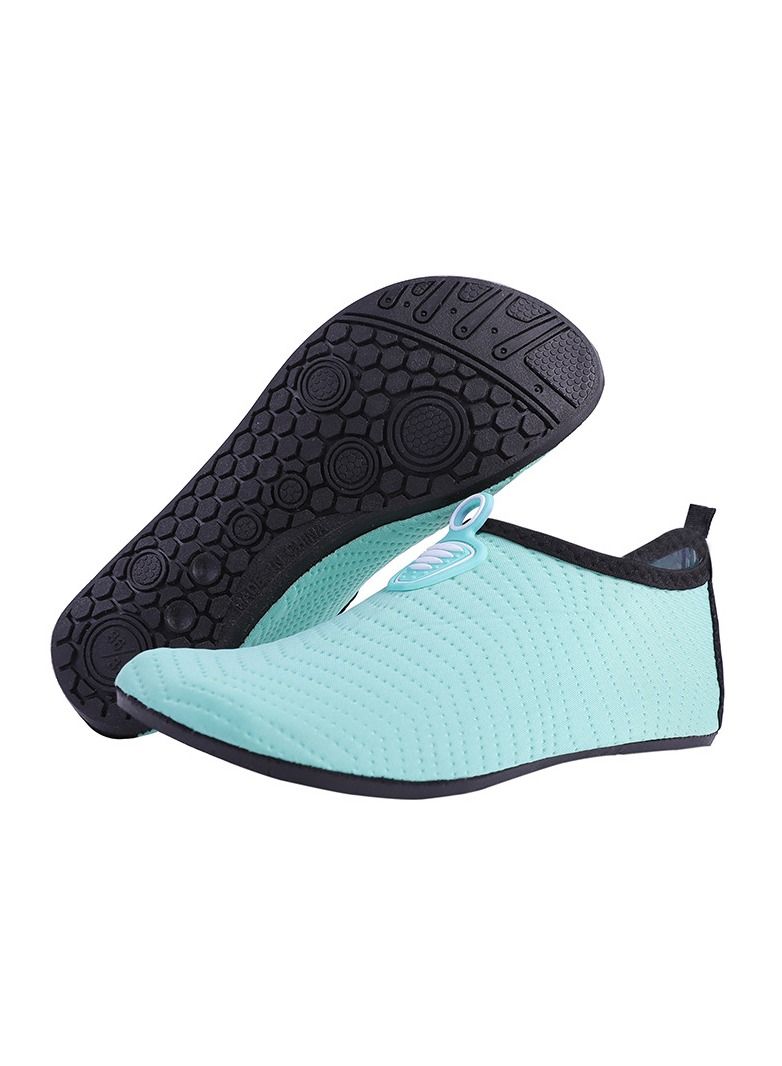 Loquat Men/Women Rubber Thick Soled Beach Socks, Shoes, Swimming Shoes Mint Green 