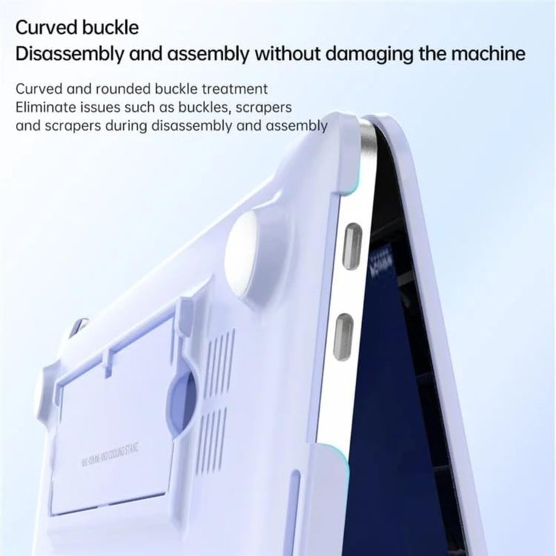 Tech Trendz Compatible with MacBook Pro 13 inch Case with Stand M2 2025, 2024, 2023-2016 A2338 M1 A2251 A2289 A2159 A1989 A1708 Plastic Hard Shell Case Integrated with Foldable Kickstand, Matte White - Image 5