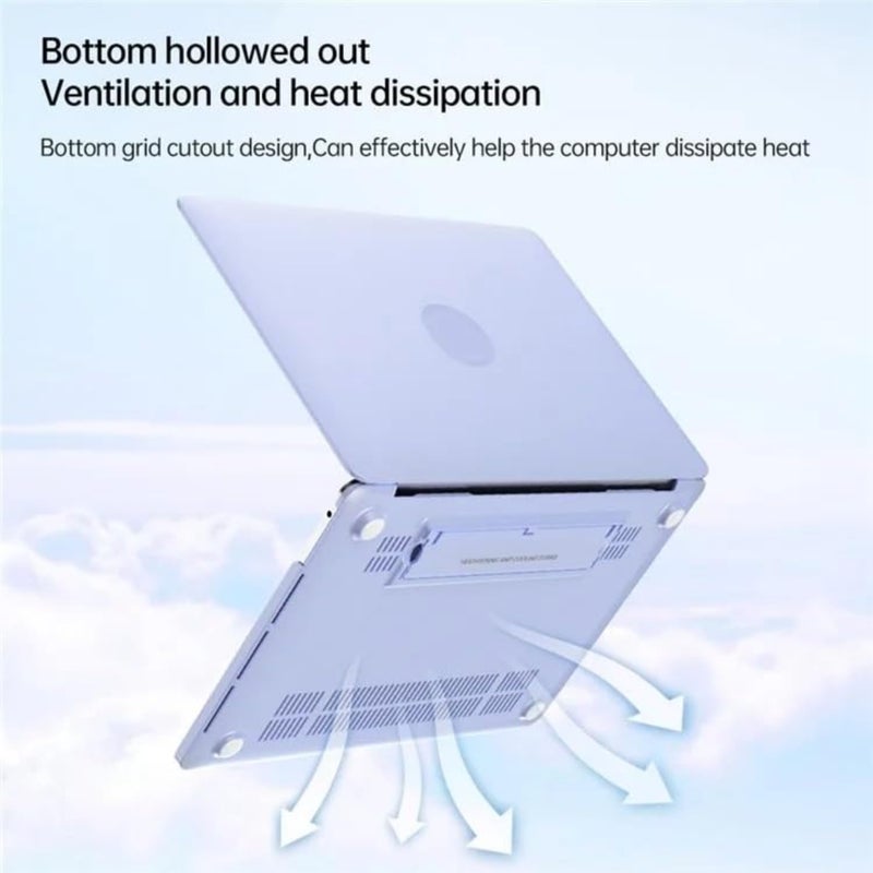 Tech Trendz Compatible with MacBook Pro 13 inch Case with Stand M2 2025, 2024, 2023-2016 A2338 M1 A2251 A2289 A2159 A1989 A1708 Plastic Hard Shell Case Integrated with Foldable Kickstand, Matte White - Image 3