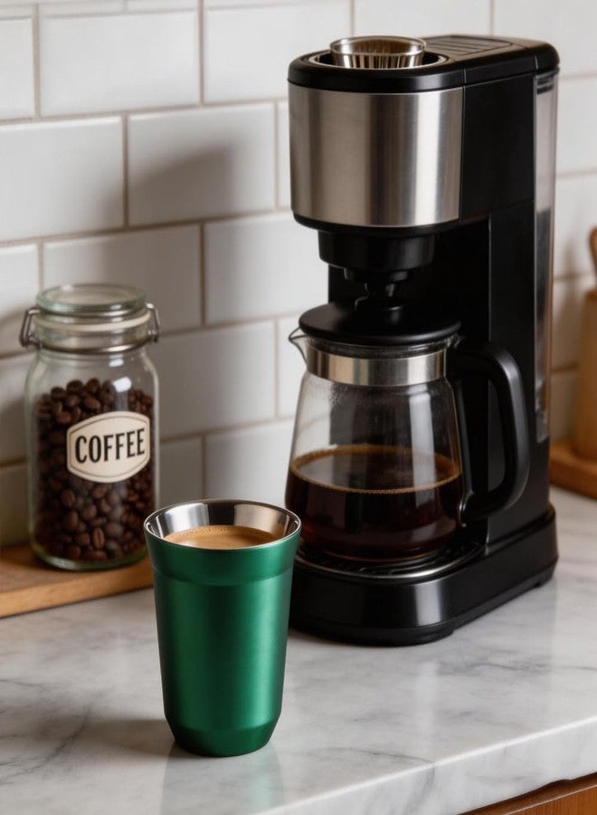 Skingwa Stainless Steel Shot Cups Demitasse Cups Dual Walled Coffee Cups (Black, 5OZ/160ML) - Image 4