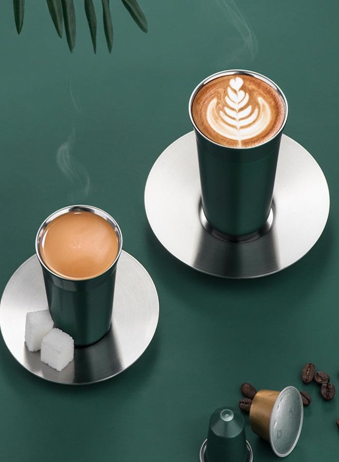 Skingwa Stainless Steel Shot Cups Demitasse Cups Dual Walled Coffee Cups (Black, 5OZ/160ML) - Image 3