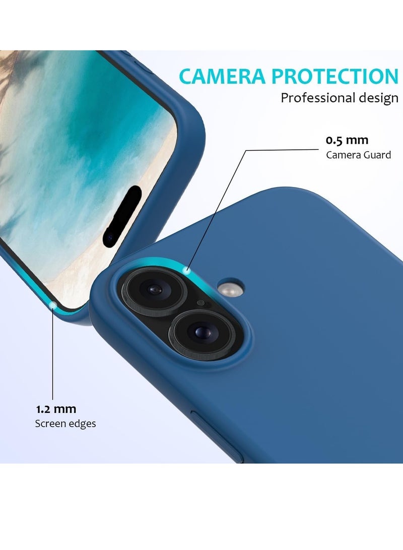 ELTRAZONE iPhone 16 Plus Slim Fit Matte Blue TPU Case – Soft, Flexible Silicone Back Cover - Image 2