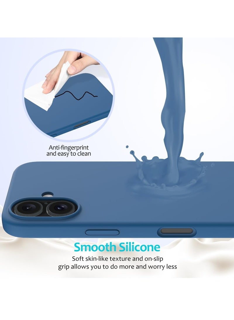 ELTRAZONE iPhone 16 Plus Slim Fit Matte Blue TPU Case – Soft, Flexible Silicone Back Cover - Image 3