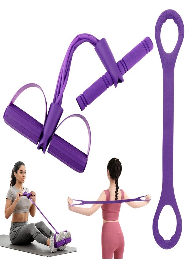 YOSINXU 21 Fitness Resistance Bands-6 Tube Pedal Ankle Puller, Multifunction Tension Rope, Pedal Resistance Band with Handle Sit Up Exercise Equipment Home Gym Tummy Trainer for Men Women (Size:6 Tube) - Image 1