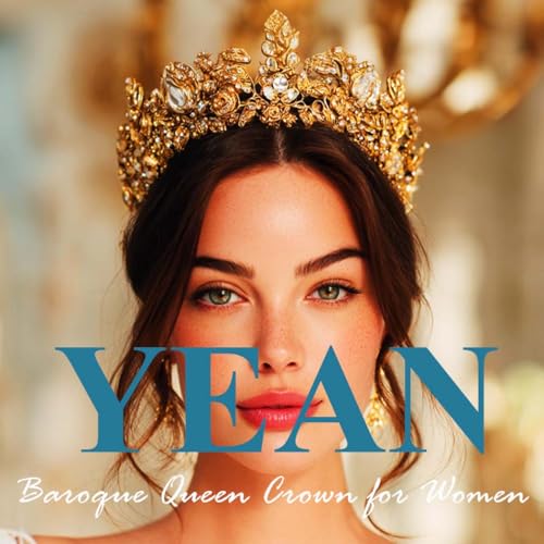 Yean Gold Crown Tiara Fairy Queen Crowns Greek Goddess Headpiece for Women (Gold) - Image 5