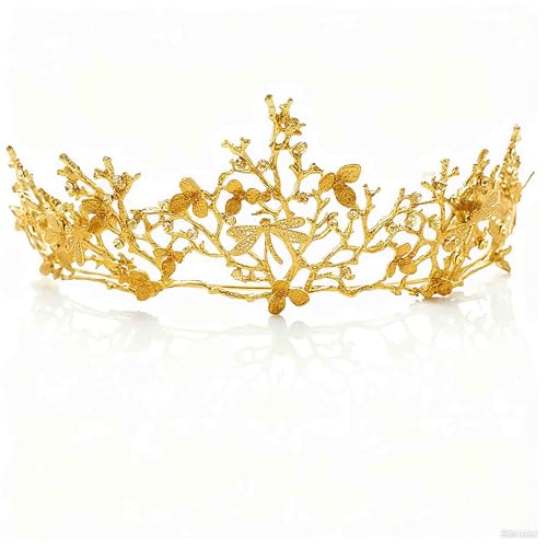 Yean Gold Crown Tiara Fairy Queen Crowns Greek Goddess Headpiece for Women (Gold) - Image 1