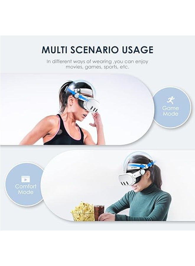 أمر الحزام Q3 هالو متوافق مع Meta Quest 3/Quest 3S لزيادة الراحة، وأمر حزام الرأس الأليتي لأوكولوس 3 يتغير عن طريق ضبط مفتاح الجانب - Image 5