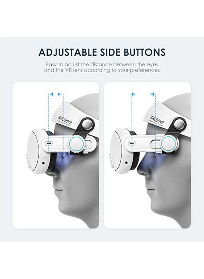 أمر الحزام Q3 هالو متوافق مع Meta Quest 3/Quest 3S لزيادة الراحة، وأمر حزام الرأس الأليتي لأوكولوس 3 يتغير عن طريق ضبط مفتاح الجانب - Image 3