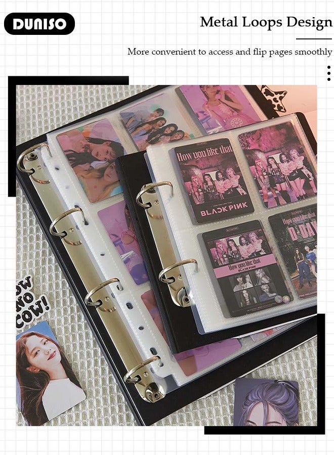DUNISO Pockets Photo Album, A5 Photo Album 50 Pages with 200 Pockets, Small DIY Scrapbook Album, Portable Picture Albums for Family Photos Celebrity Card and Anniversary Photos Storage - Image 3