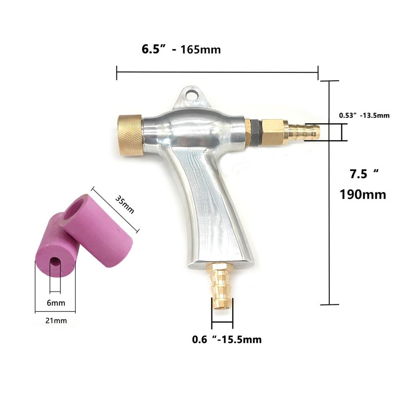 HOLDWIN Sand Blaster Gun, Sandblasting Sandblaster Gun Kit for Sandblast Blast Cabinet with 5Pcs Ceramic Nozzles - Image 3