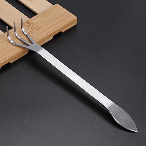 Eboxer Stainless Steel 3 Prong Root Rake Pick Set, Bonsai Tool Root Pick Rake Gardening Tools - Image 3