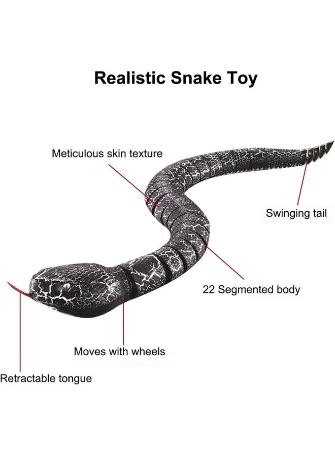 Realistic Remote Control Snake Toy for Kids 16-Inch Slithering Snake with LED Eyes Lifelike Movement Rechargeable Battery Fun and Scary Prank Toy for Boys and Girls  Unisex Gift for Children Age 6+. - Image 5