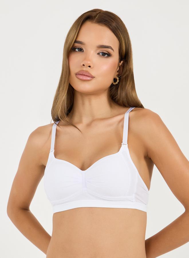 Styli Pack of 2 - Padded Non Wired Comfort T-Shirt Bra  - Image 2