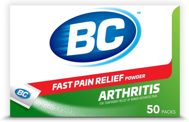 BC Powder Arthritis Pain Reliever, Aspirin Dissolve Packs, 50 Count Powder Packets - Image 1