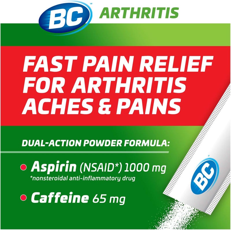 BC Powder Arthritis Pain Reliever, Aspirin Dissolve Packs, 50 Count Powder Packets - Image 2