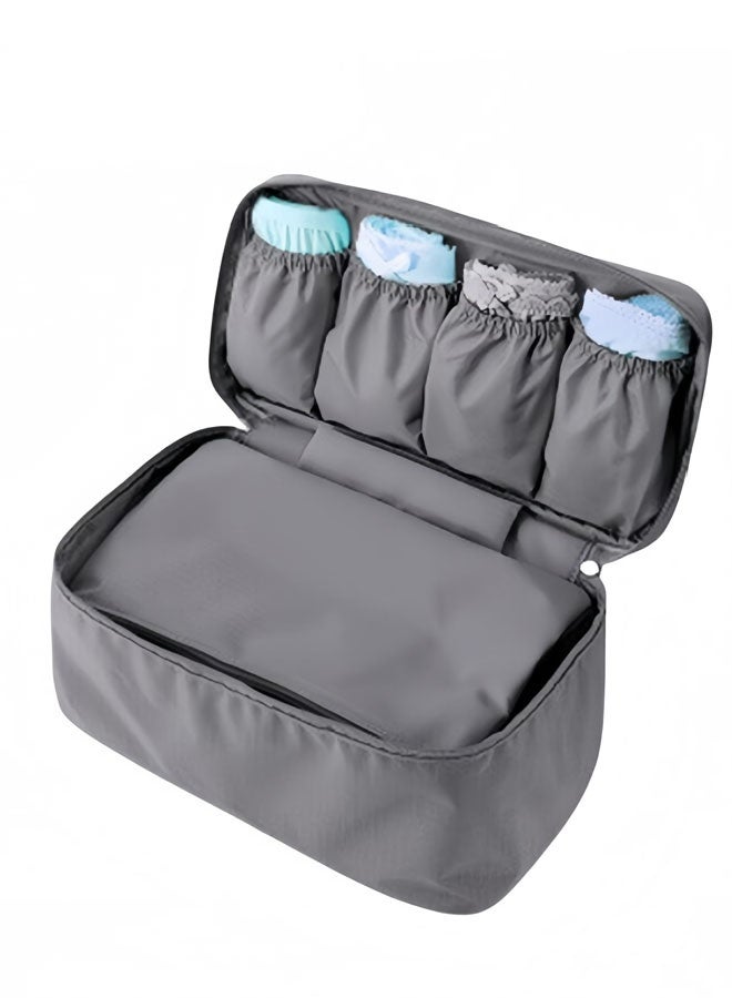 Travel Underwear Organizer Bag, Upgrade Bra Underwear Bra Storage Bag With Liner, Travel Large Packing Cube Storage Bag, Portable Lingerie Pouch Organizer for Bra Underwear Socks Underpants, Grey  - Image 5