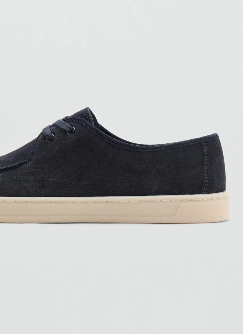 Mango Man Suede nautical shoes