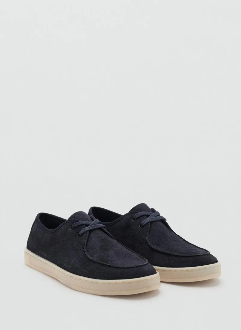 Mango Man Suede nautical shoes