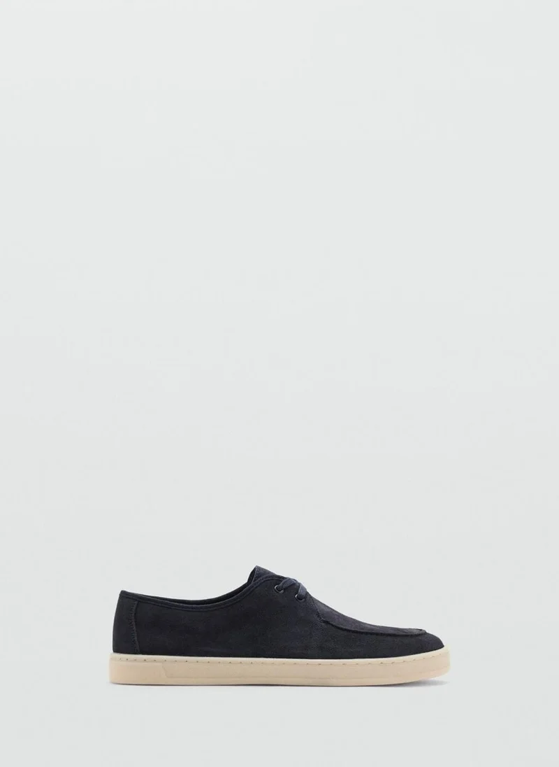 Mango Man Suede nautical shoes