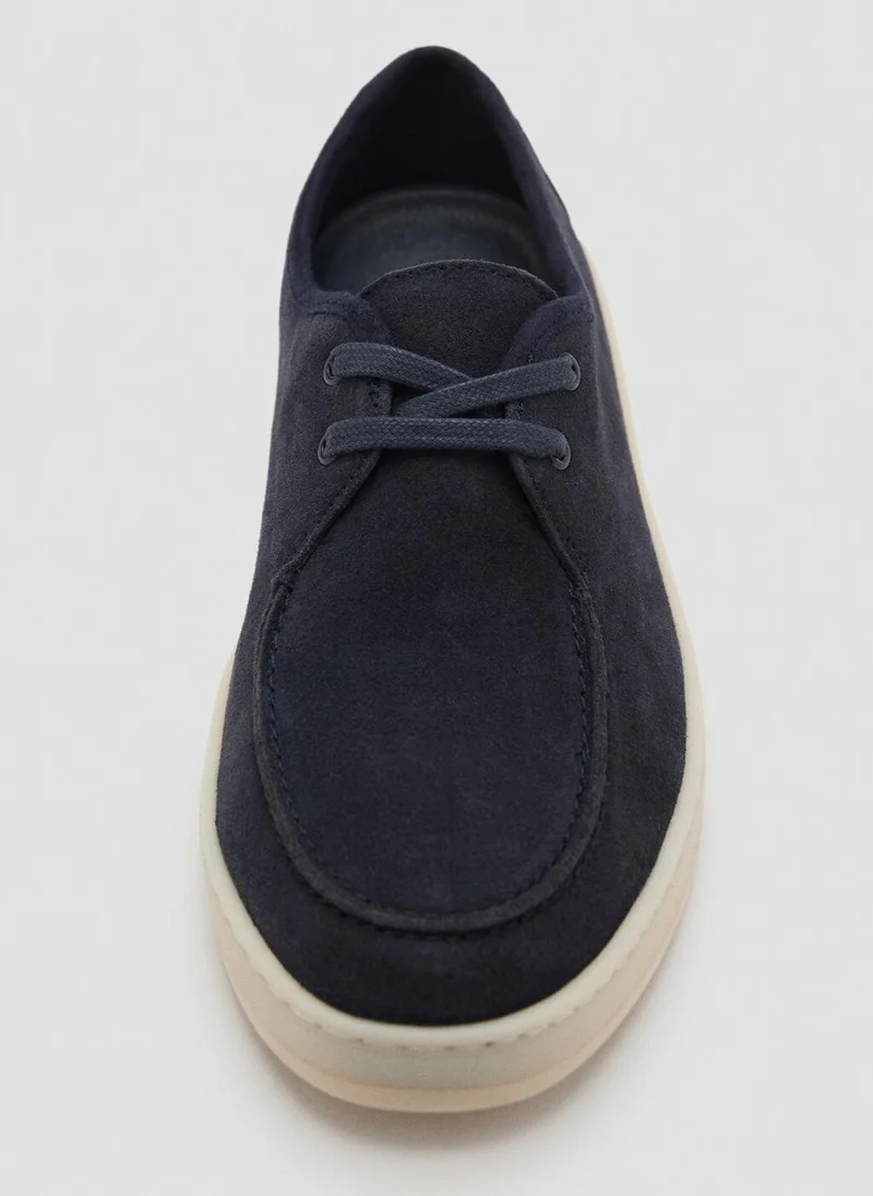 Mango Man Suede nautical shoes
