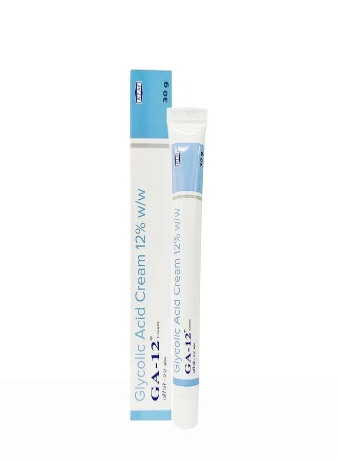 DERMOXIE GA 12 Glycolic Acid Cream, 12% Concentration for Pigmentation and Acne Scars, Chemical Exfoliant Treatment, Unscented, 30g - Image 1