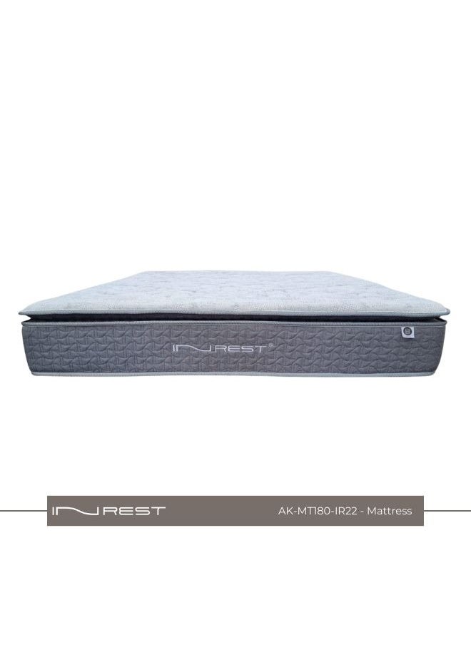 Inrest Home - INREST 22 Hotel Medical Mattress - King Size (180*200 cm), 30 cm Height, Advanced Pocket Spring Technology, Multi-Layer High-Quality Foam for Optimal Comfort, Back and Joint Support, Anti-Bacterial, Vibration Isolation - Image 1