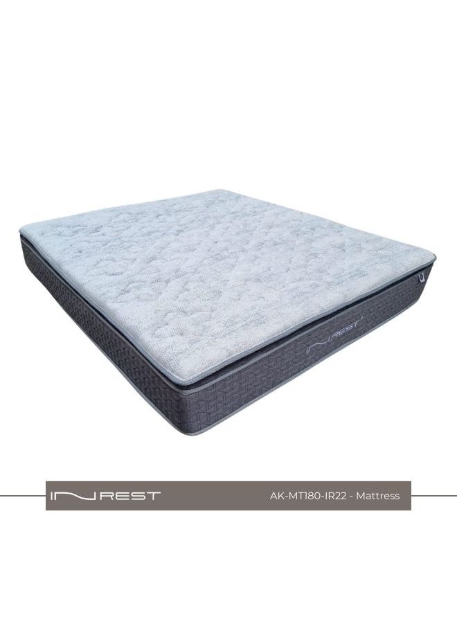 Inrest Home - INREST 22 Hotel Medical Mattress - King Size (180*200 cm), 30 cm Height, Advanced Pocket Spring Technology, Multi-Layer High-Quality Foam for Optimal Comfort, Back and Joint Support, Anti-Bacterial, Vibration Isolation - Image 1